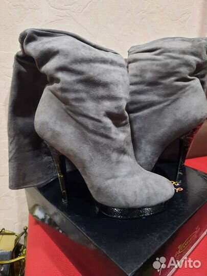 Сапожки из натуральной замши