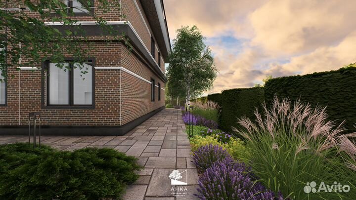 Ландшафтный проект участка 3D