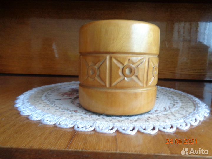 Кружки, стаканы, бочонок из дерева СССР