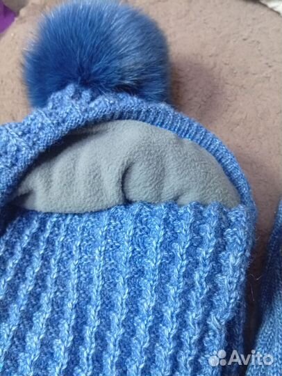 Шапка варежки шарф