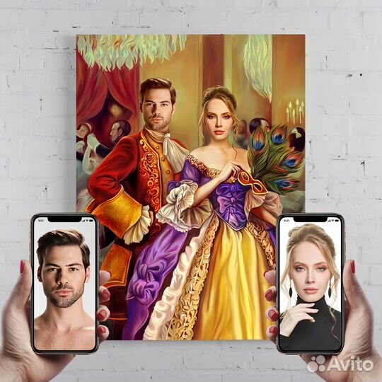 Портрет на холсте по фото в Каргате