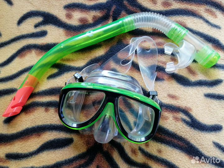 Маска и трубка для купания Blue Wave