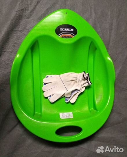 Ледянка пластиковая для катания зеленая Torneo