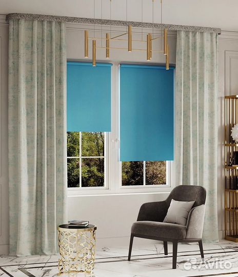 Штора портьерная Аллюр 180x260 см изумрудный;