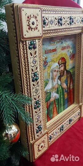 Икона Святые князь Петр и княгиня Феврония