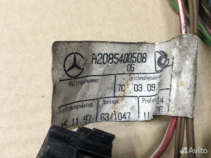 Проводка двери Mercedes CLK W208