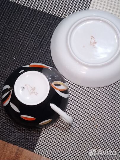 Чашка с блюдцем фарфор