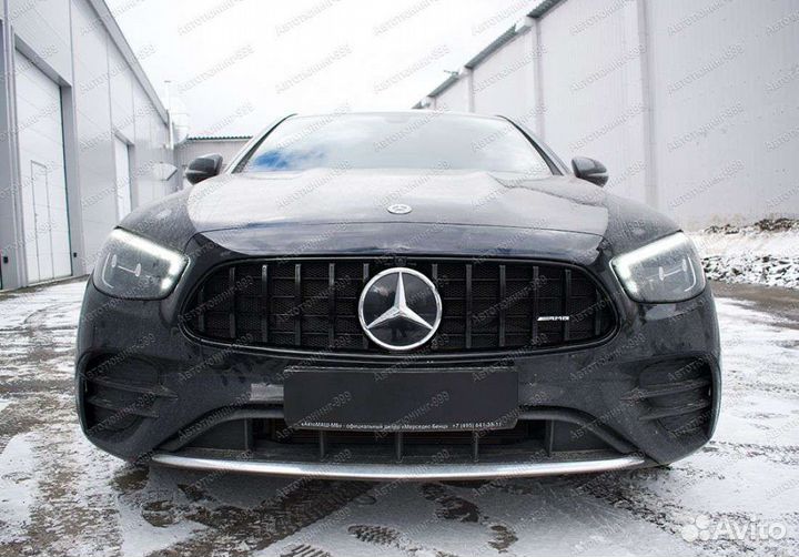 Решетка GT на Mercedes E-klass W213 2020 черная