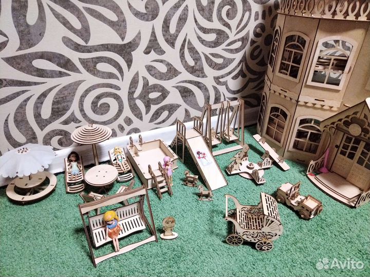 Деревянный дом с кухней