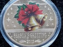 Монета-жетон Рождество,Новогодняя монета 2015г
