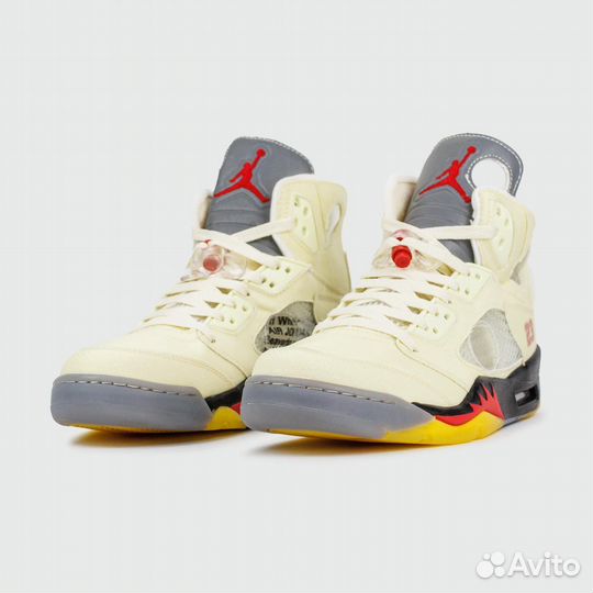 Кроссовки Air Jordan 5 x Off-White Sail