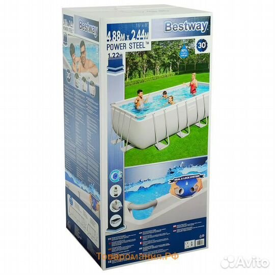 Каркасный бассейн 488х244х122. Bestway 56671