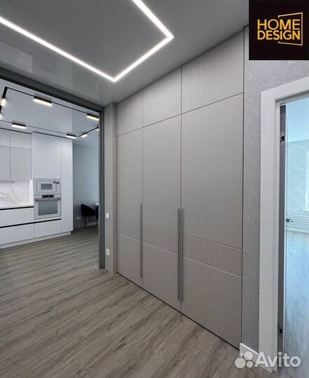 Шкаф распашной с фрезерованными фасадами