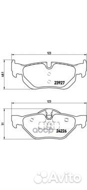 Колодки тормозные дисковые зад P06038 Brembo