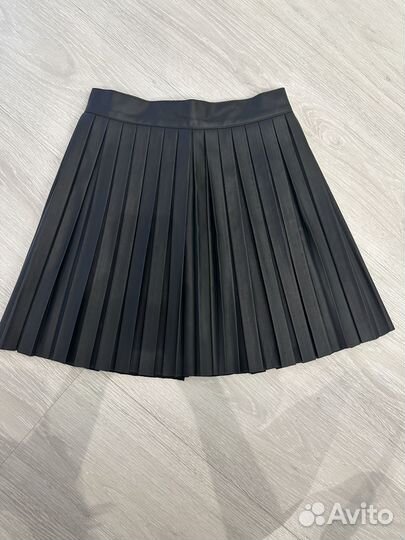 Юбка мини из экокожи