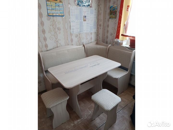 Комплект Кухонный (Скамья Угловая+Стол+Табурет2шт)