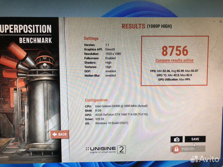 Видеокарта Asus PCI-E TUF-GTX1660TI-O6G-EVO-gaming