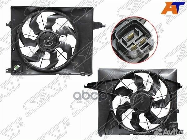 Диффузор радиатора в сборе hyundai santa FE 2,4