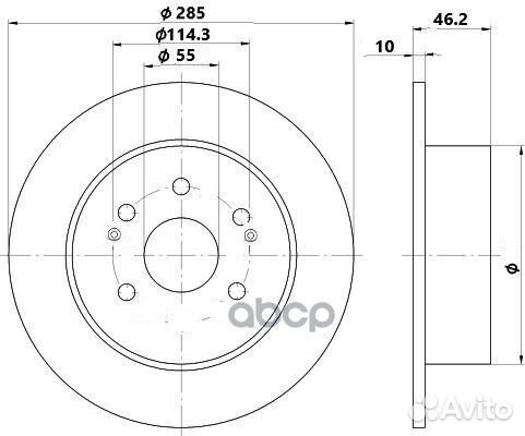 Диск торм. для а/м Geely Coolray (18) зад. d285