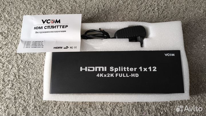 Разветвитель vcom hdmi Spliitter 112, 3D Full-HD