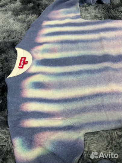 Свитер Supreme Blurred Logo sweater синий