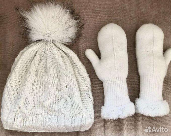 Комплект шапка и варежки