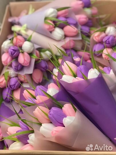 Тюльпаны - букет из мыла ручной работы