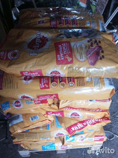 Корм для собак pedigree 13 кг. Для крупных пород