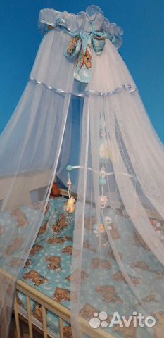 Бортики и балдахин на детскую кроватку