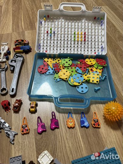 Пакет игрушек аналог лего машинки конструктор
