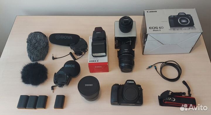 Продам фотоаппарат Canon 6D Mark II и объективы