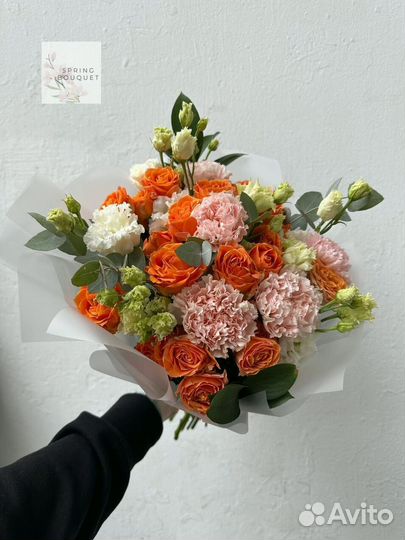 Букеты и цветы. Гортензия и гипсофилы