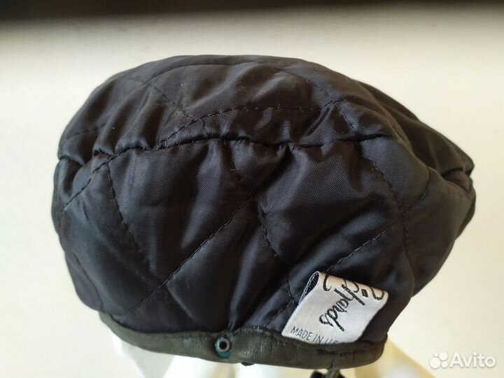 Берет женский кожаный