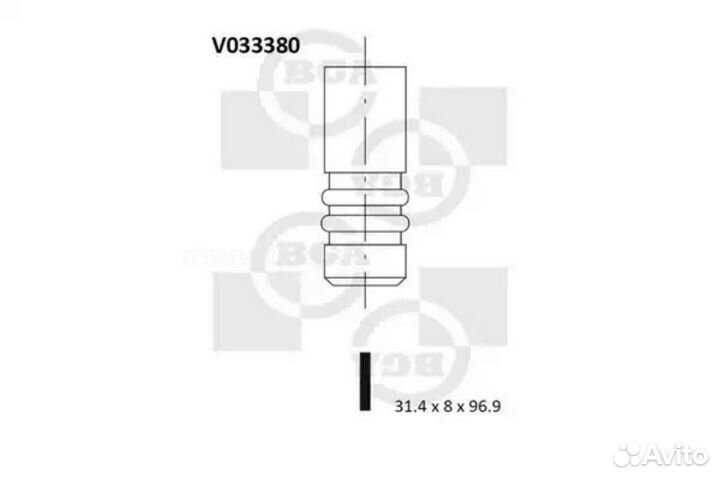 BGA V033380 Клапан выпускной