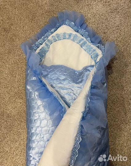 Тёплый конверт для выписки / одеяло и подушка