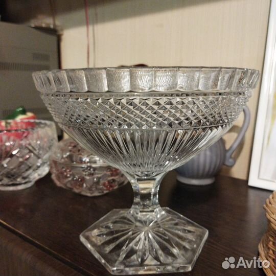 Хрустальная конфетница СССР