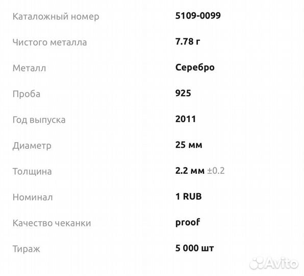 Памятная серебряная монета ту-144