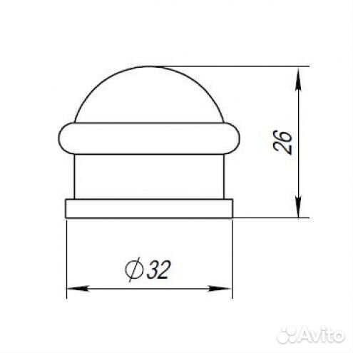 Ограничитель punto DS PF-26 ABG-6 зел. бронза