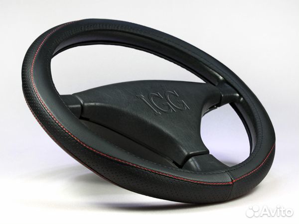 Оплетка для руля Спорт, вставка перфорация M(37