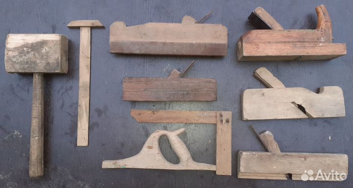 Киянка рубанок уголок линейка предметы быта
