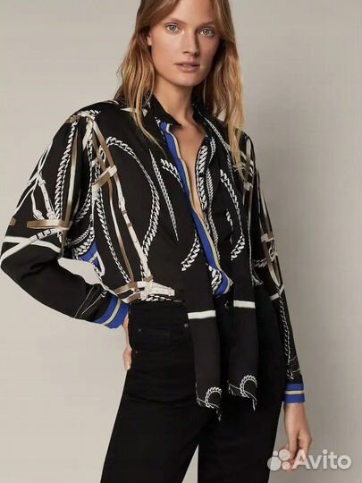 Massimo dutti блузка рубашка новая черная xs