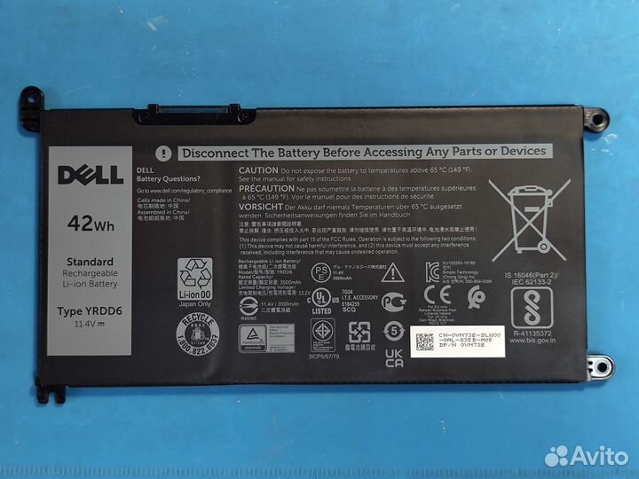 Аккумулятор Dell 0VM732 новый, оригинал