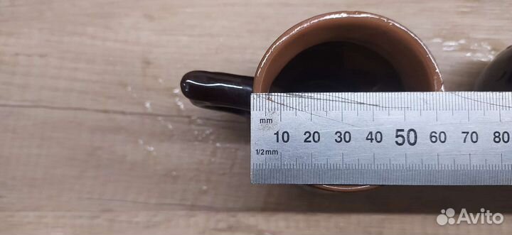 Глиняный кувшин и 6 чашек