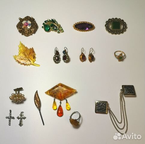 Броши, серьги, кольца винтаж Чехия и СССР
