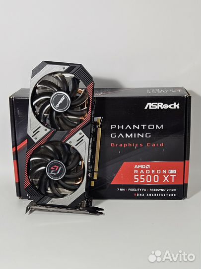 Видеокарта ASRock Radeon RX 5500XT 8GB как новая