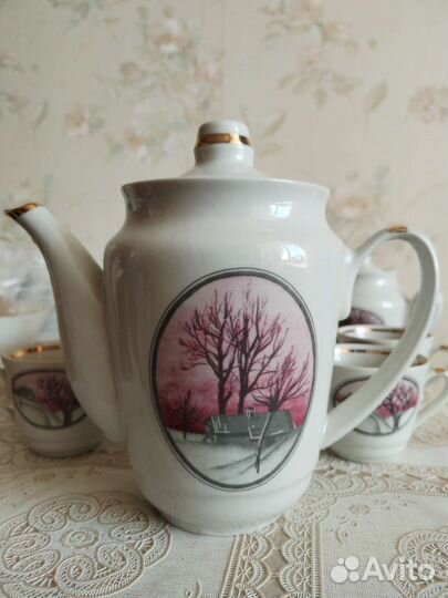 Кофейный набор из СССР, новый. 7 предметов