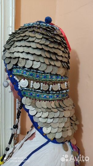 Шапка шлем для девочки праздничная. Винтаж