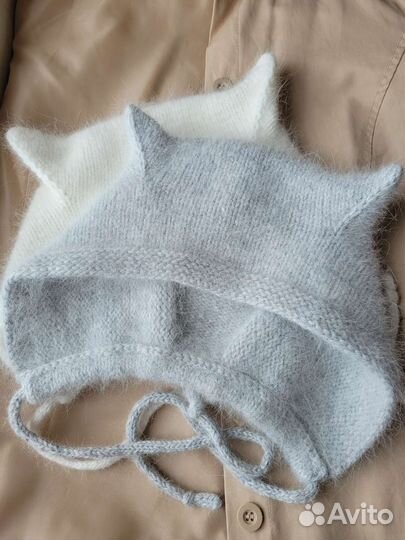 Шапка с ушками, весенняя, детская шапка с ушками