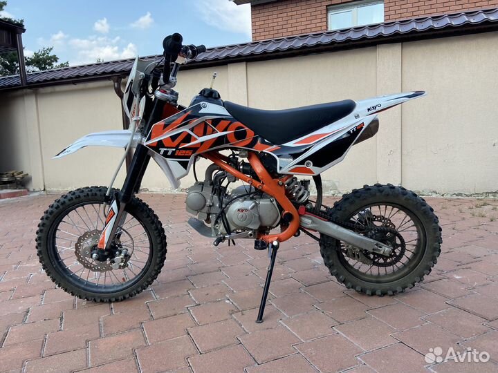 Питбайк kayo tt 125 полуавтомат,вместе с экипом