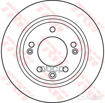Диск тормозной задний DF6123 TRW